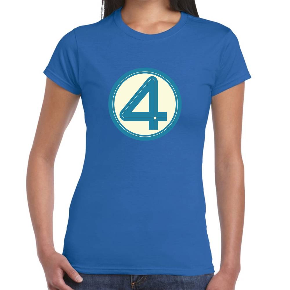 Playera 4 Fantasticos Logo Cuatro Marvel Algodón Premium #0003261