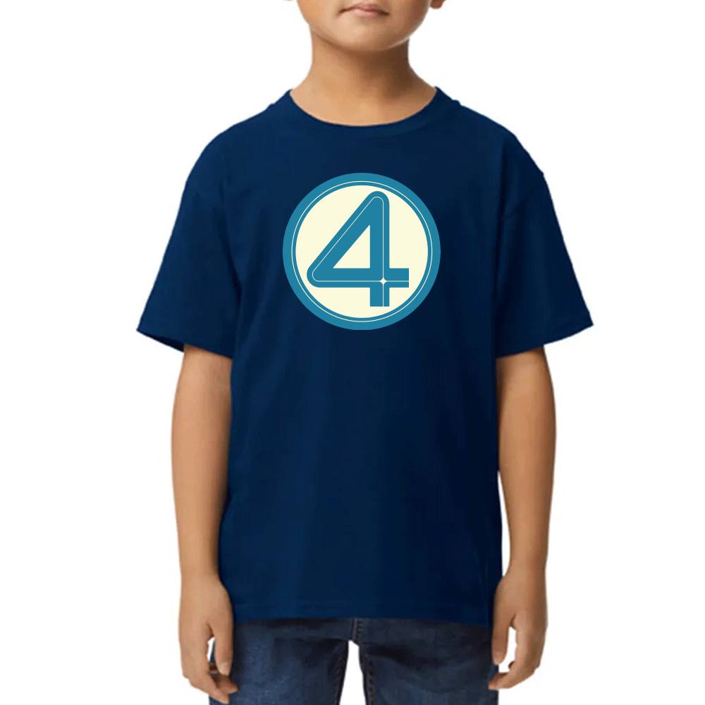 Playera 4 de Niño Fantasticos Logo Cuatro Marvel Algodón Premium #0003261