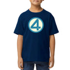 Playera 4 de Niño Fantasticos Logo Cuatro Marvel Algodón Premium #0003261