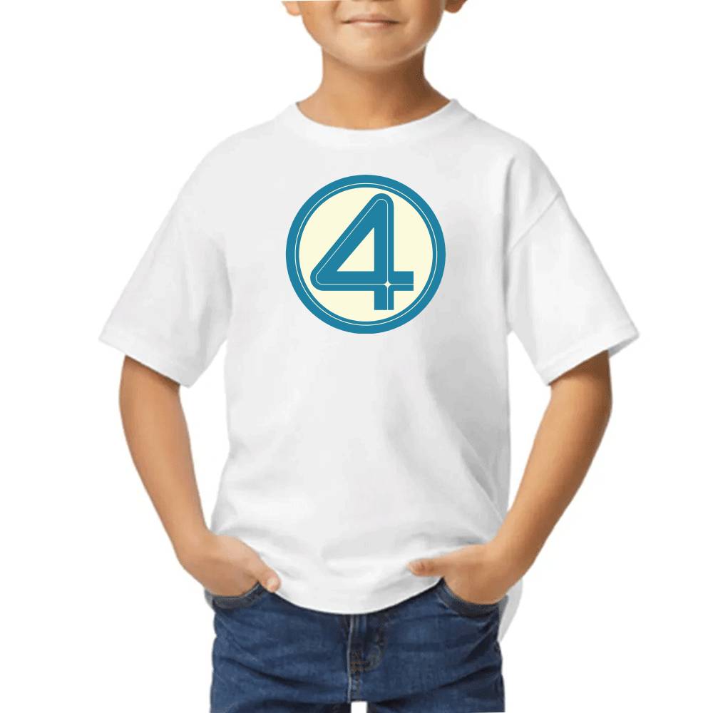 Playera 4 de Niño Fantasticos Logo Cuatro Marvel Algodón Premium #0003261