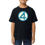 Playera 4 de Niño Fantasticos Logo Cuatro Marvel Algodón Premium #0003261