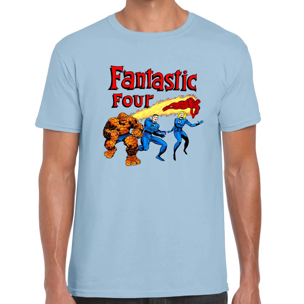 Playera 4 Fantasticos All Together Marvel Algodón Premium #0003268