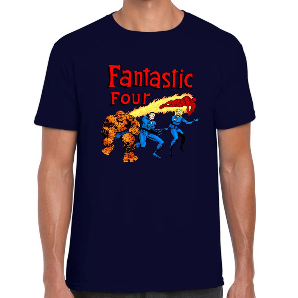 Playera 4 Fantasticos All Together Marvel Algodón Premium #0003268