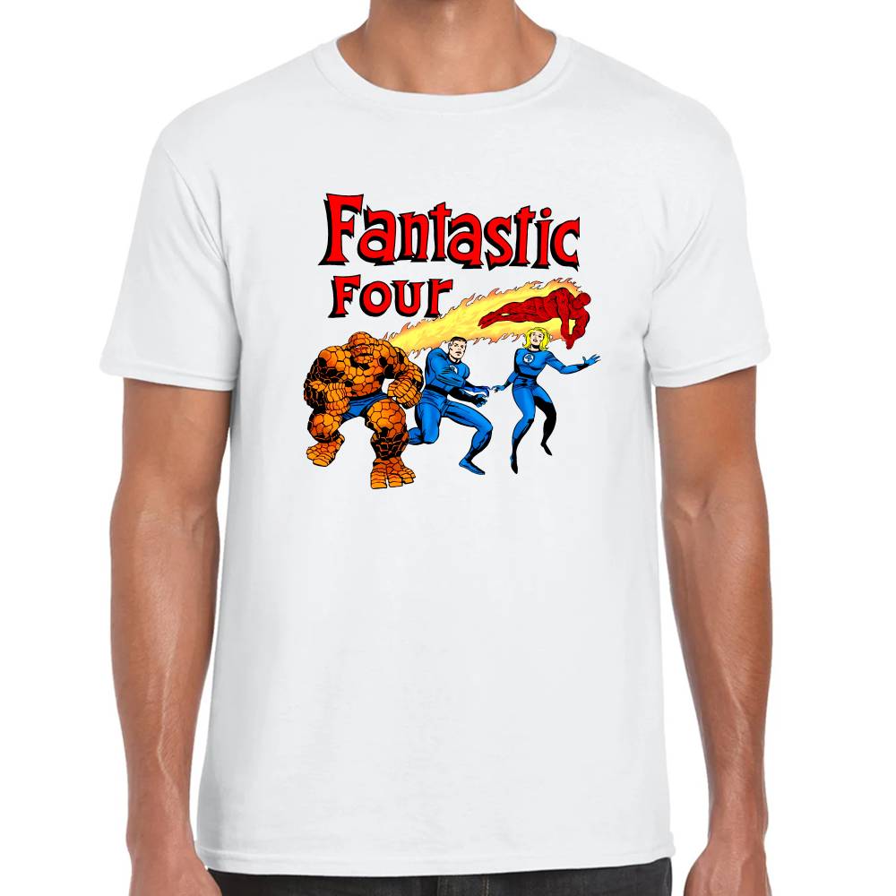 Playera 4 Fantasticos All Together Marvel Algodón Premium #0003268