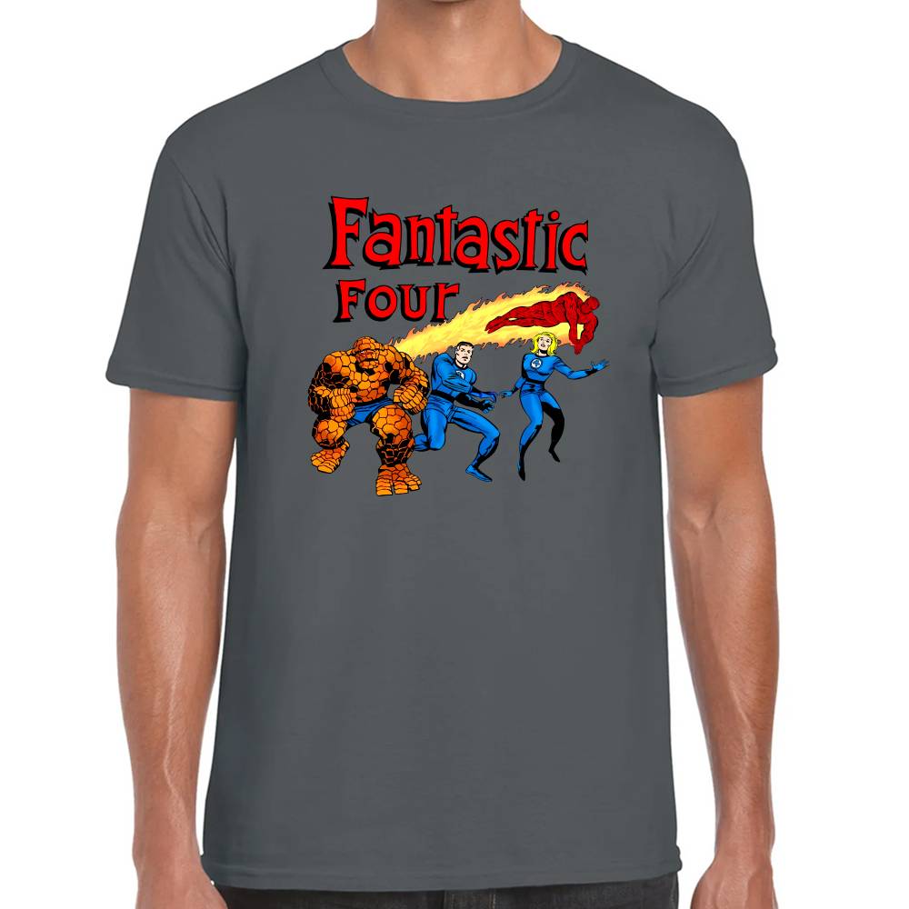 Playera 4 Fantasticos All Together Marvel Algodón Premium #0003268
