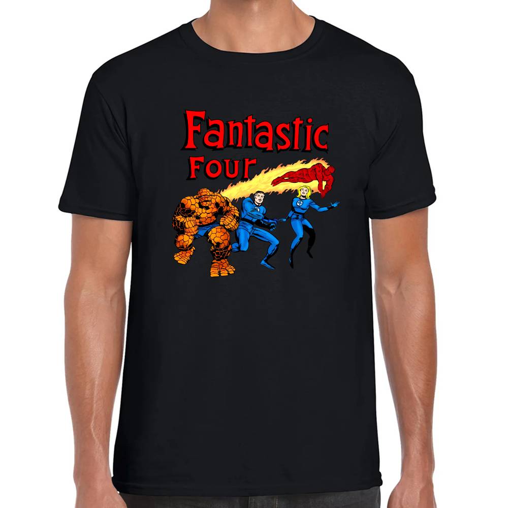 Playera 4 Fantasticos All Together Marvel Algodón Premium #0003268