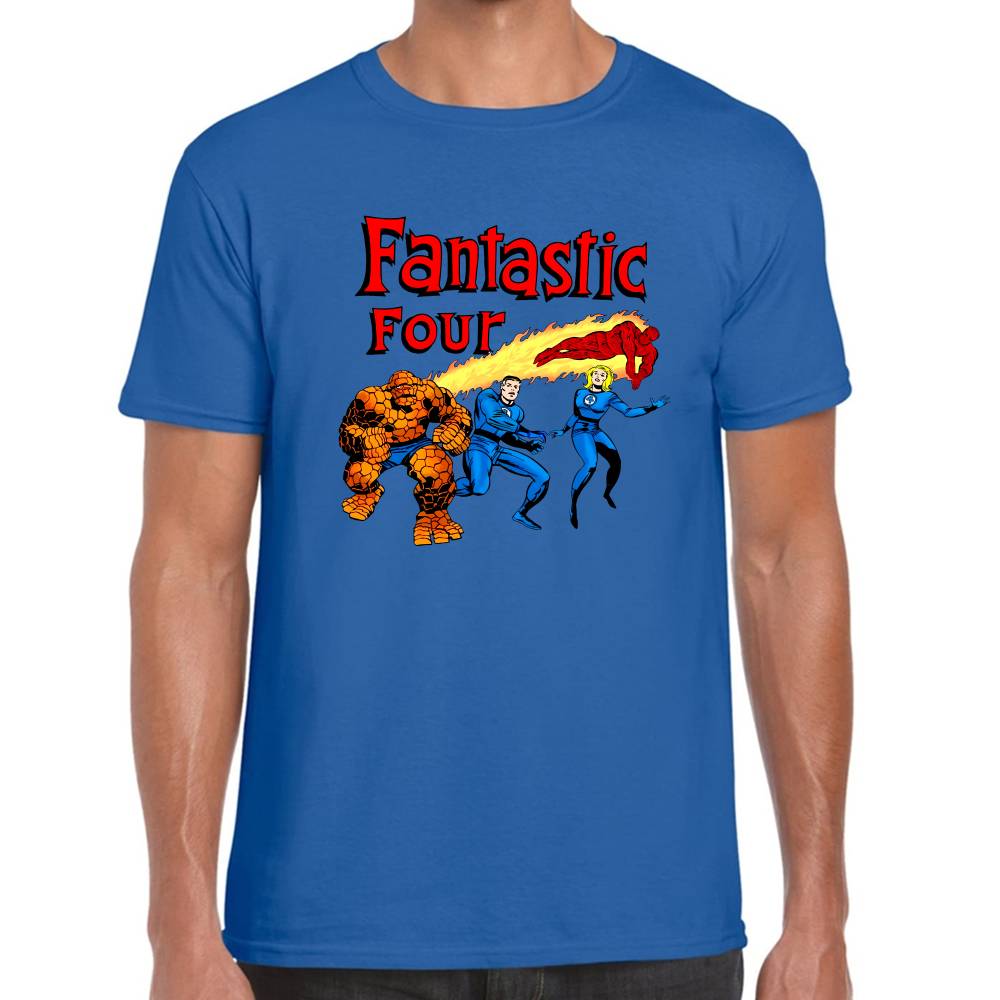 Playera 4 Fantasticos All Together Marvel Algodón Premium #0003268