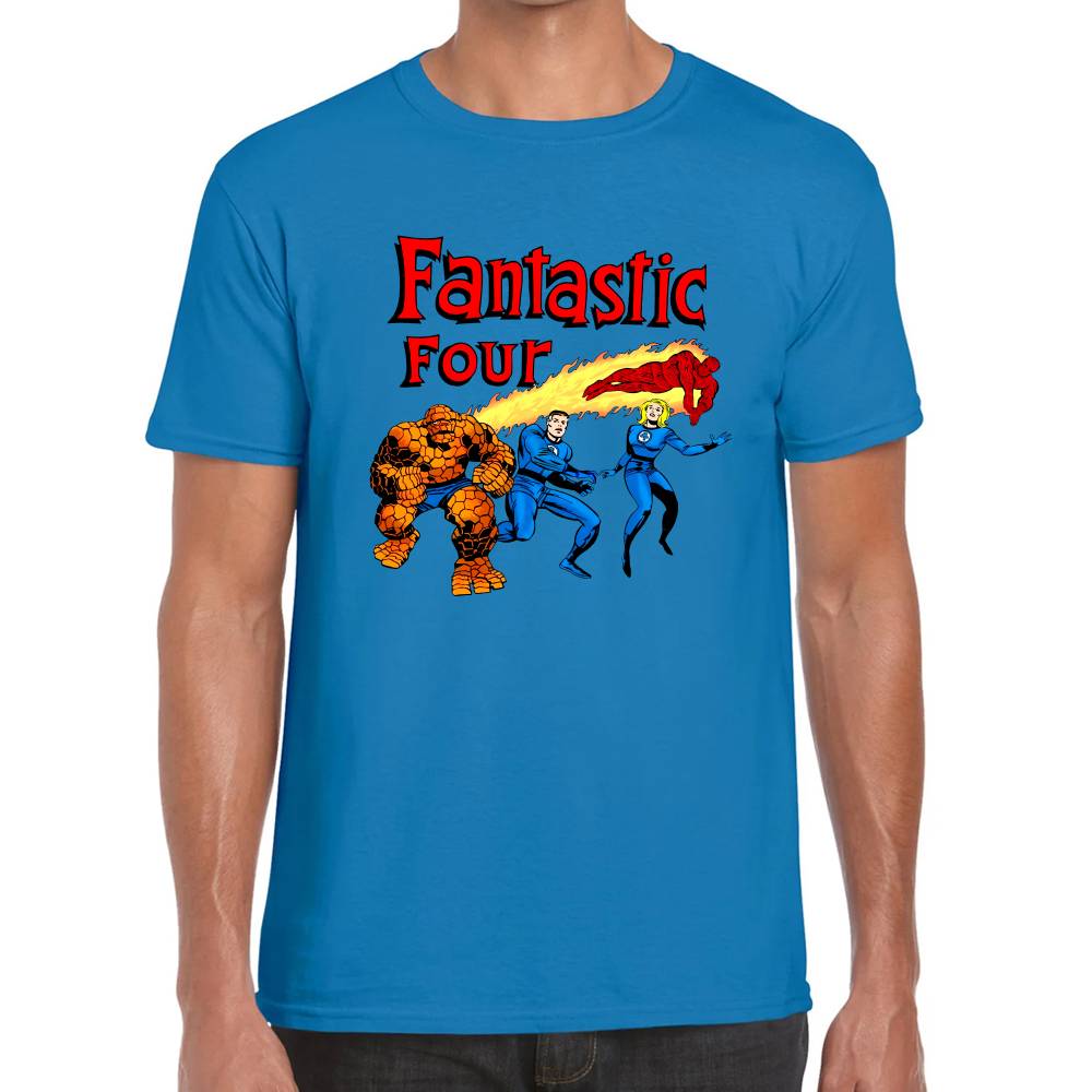 Playera 4 Fantasticos All Together Marvel Algodón Premium #0003268