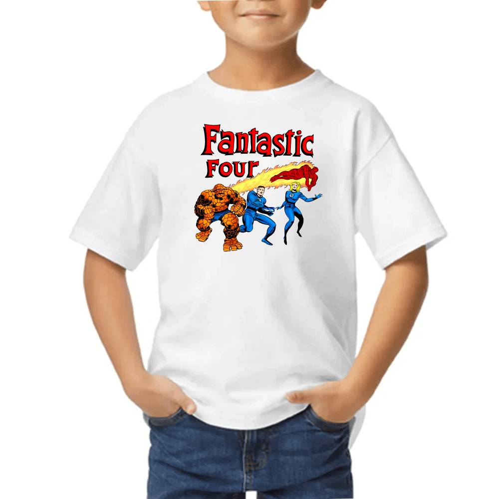 Playera de Niño 4 Fantasticos All Together Marvel Algodón Premium #0003268