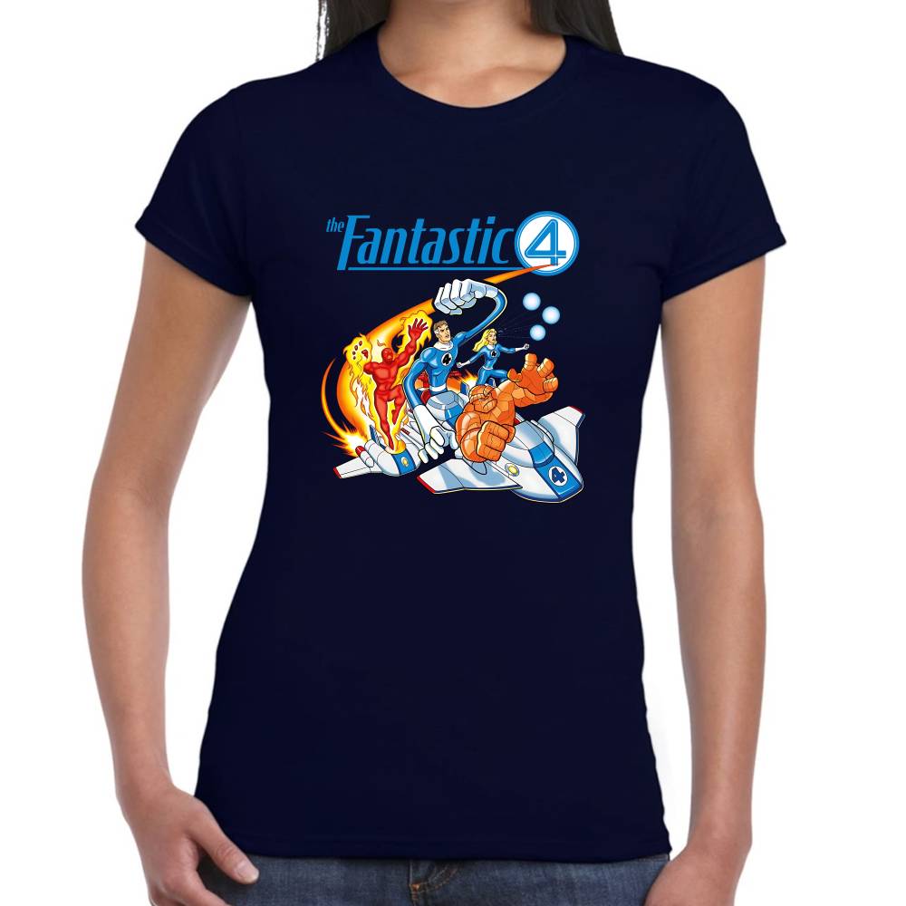 Playera 4 Fantasticos Full Poderes Marvel Algodón Premium #0003269