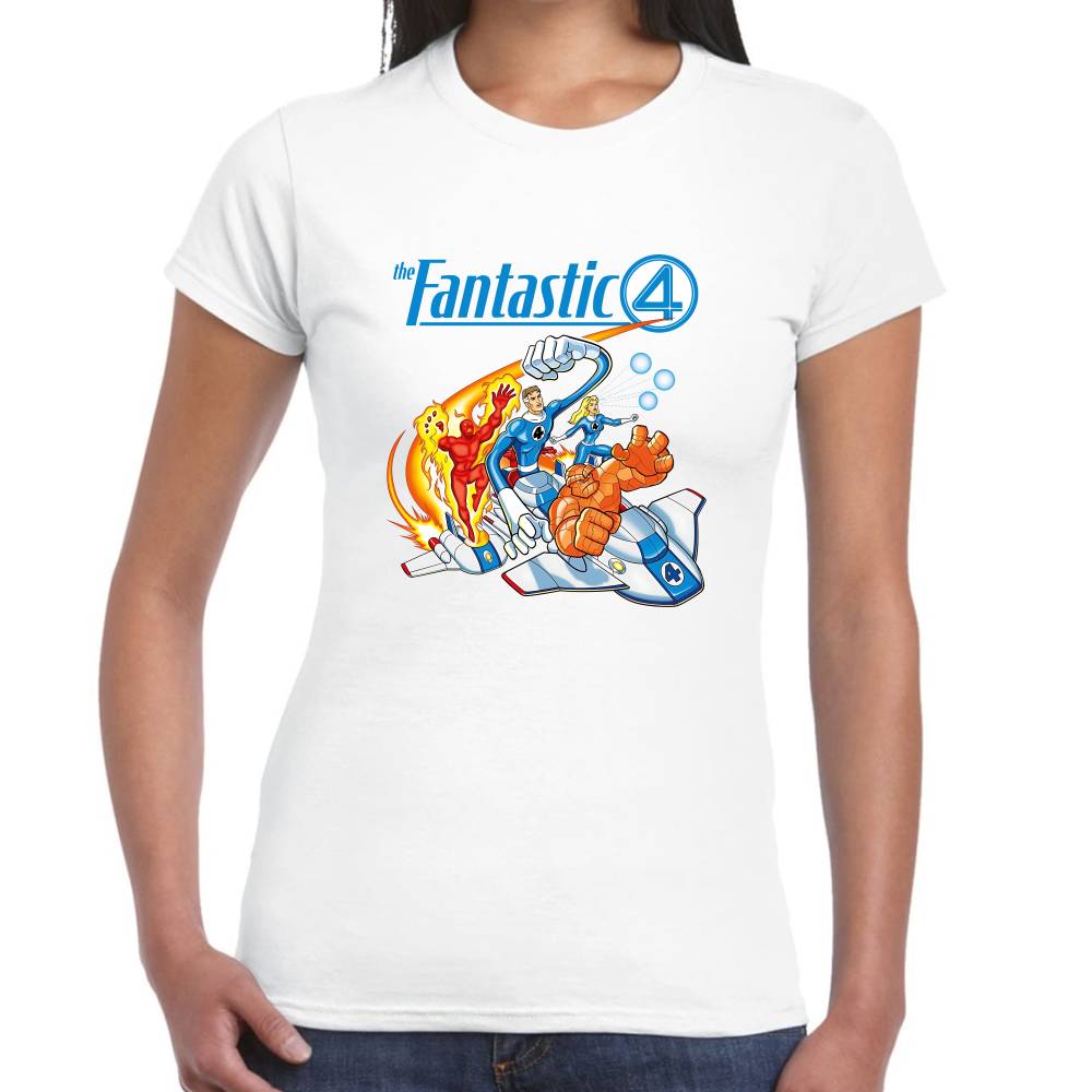 Playera 4 Fantasticos Full Poderes Marvel Algodón Premium #0003269