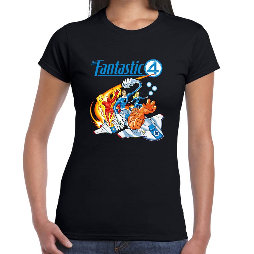 Playera 4 Fantasticos Full Poderes Marvel Algodón Premium #0003269