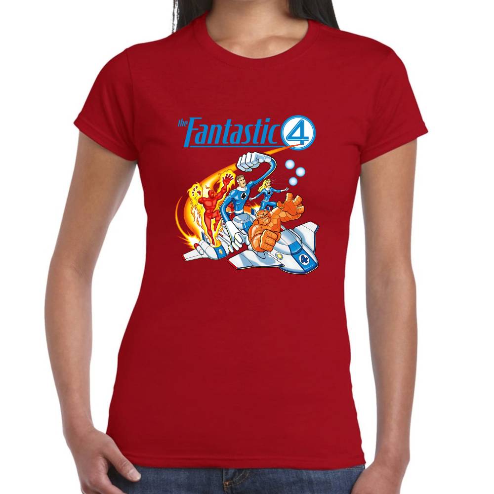 Playera 4 Fantasticos Full Poderes Marvel Algodón Premium #0003269