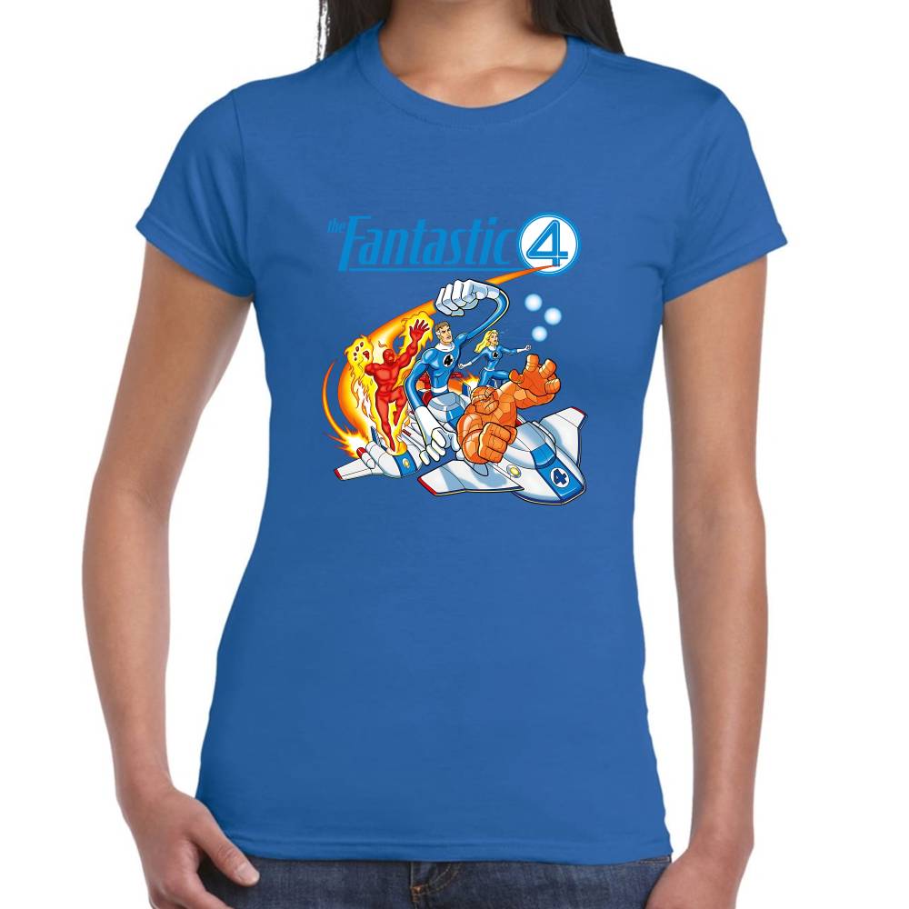 Playera 4 Fantasticos Full Poderes Marvel Algodón Premium #0003269