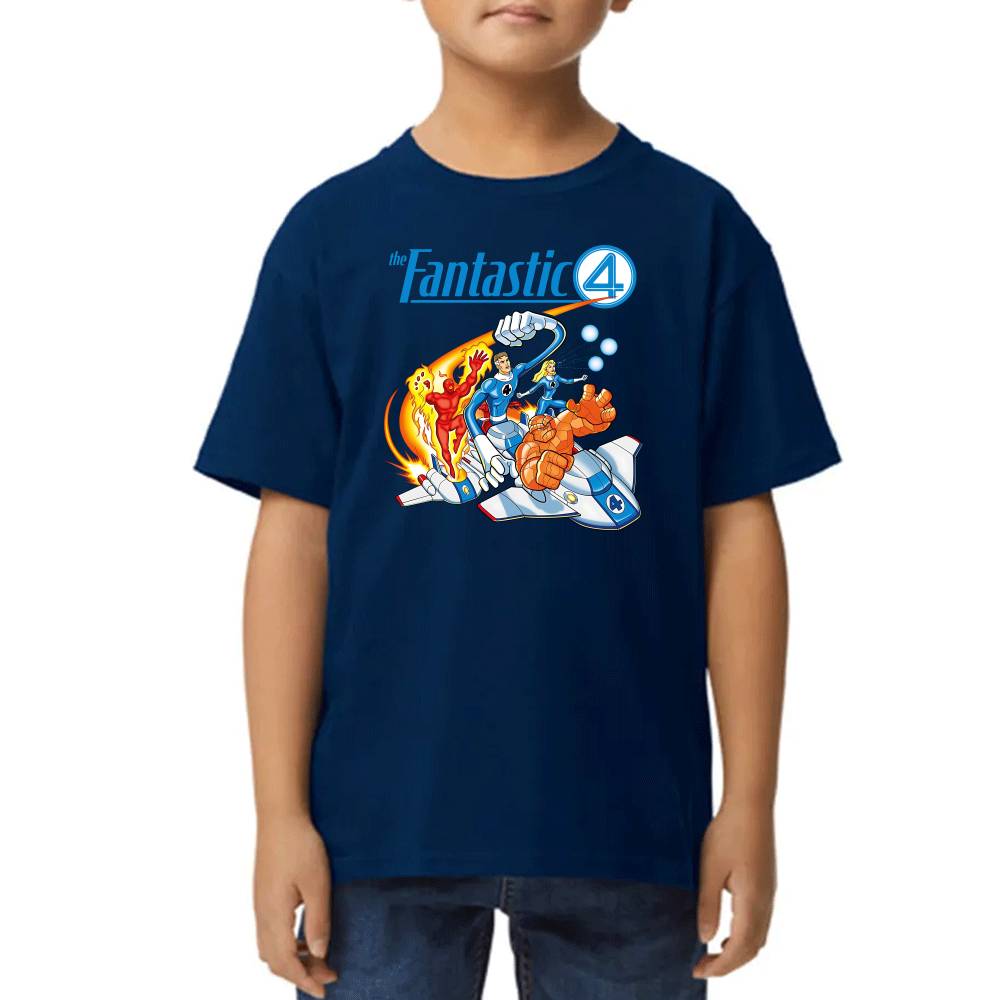 Playera de Niño 4 Fantasticos Full Poderes Marvel Algodón Premium #0003269