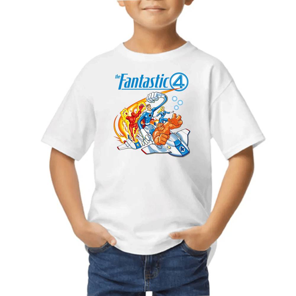 Playera de Niño 4 Fantasticos Full Poderes Marvel Algodón Premium #0003269