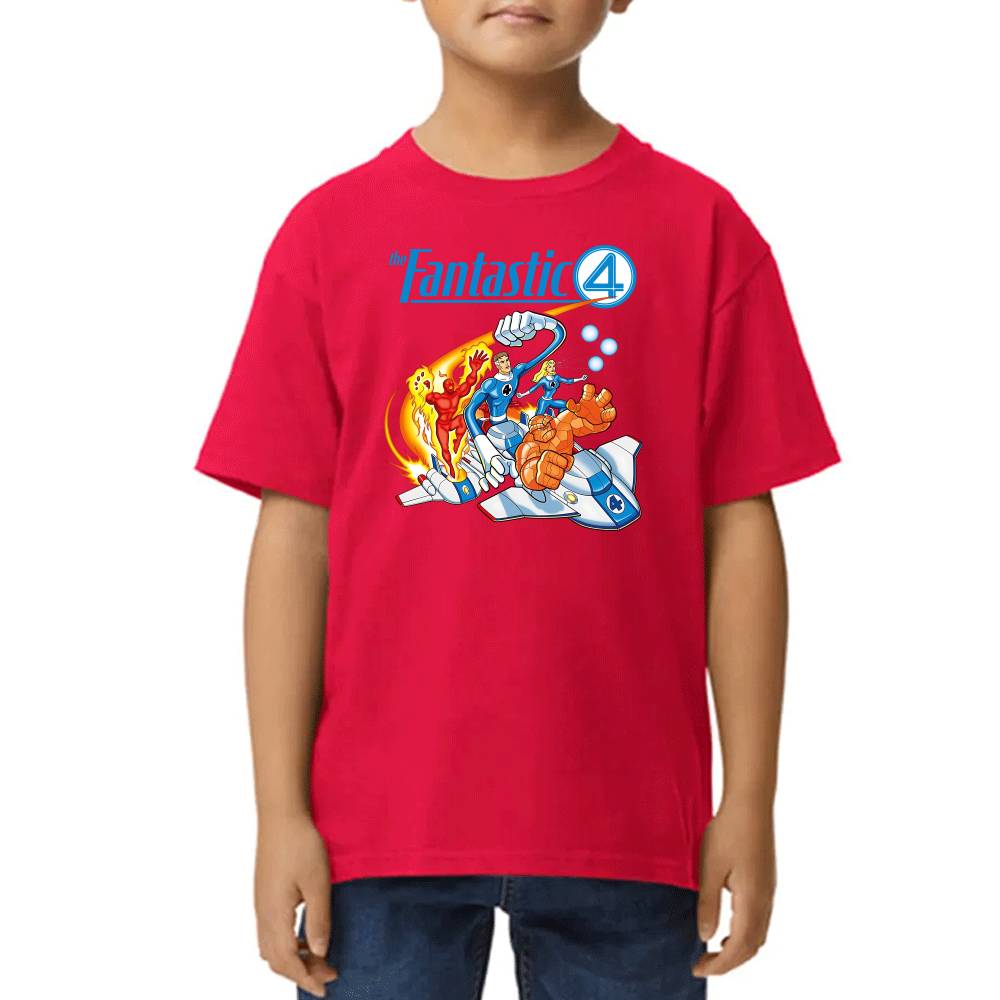 Playera de Niño 4 Fantasticos Full Poderes Marvel Algodón Premium #0003269