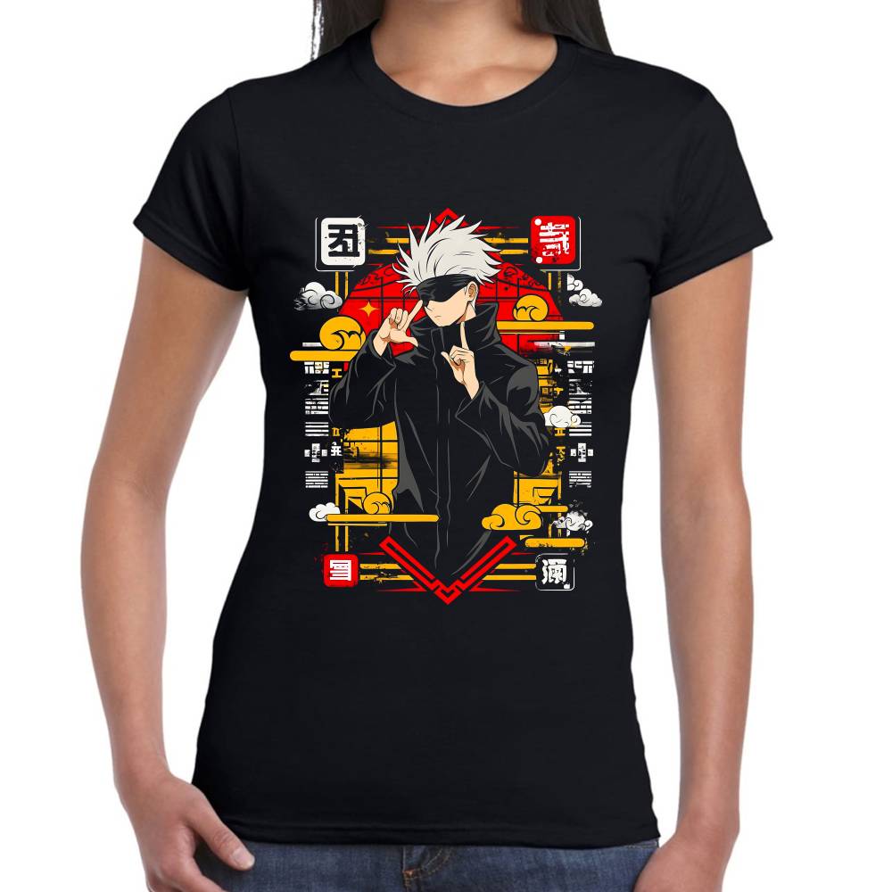 Playera Satoru Gojo Posando Jujutsu Kaisen Algodón Premium #0003271