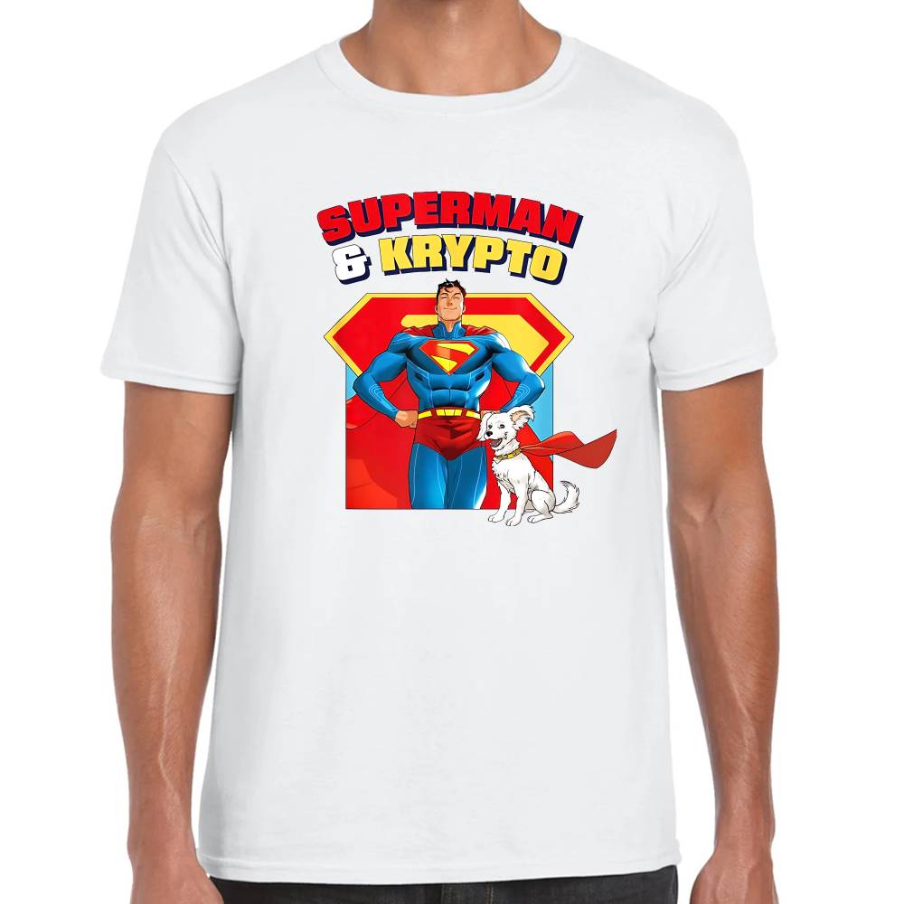 Playera Superman & Krypto Modelos DC Algodón Premium #0003272