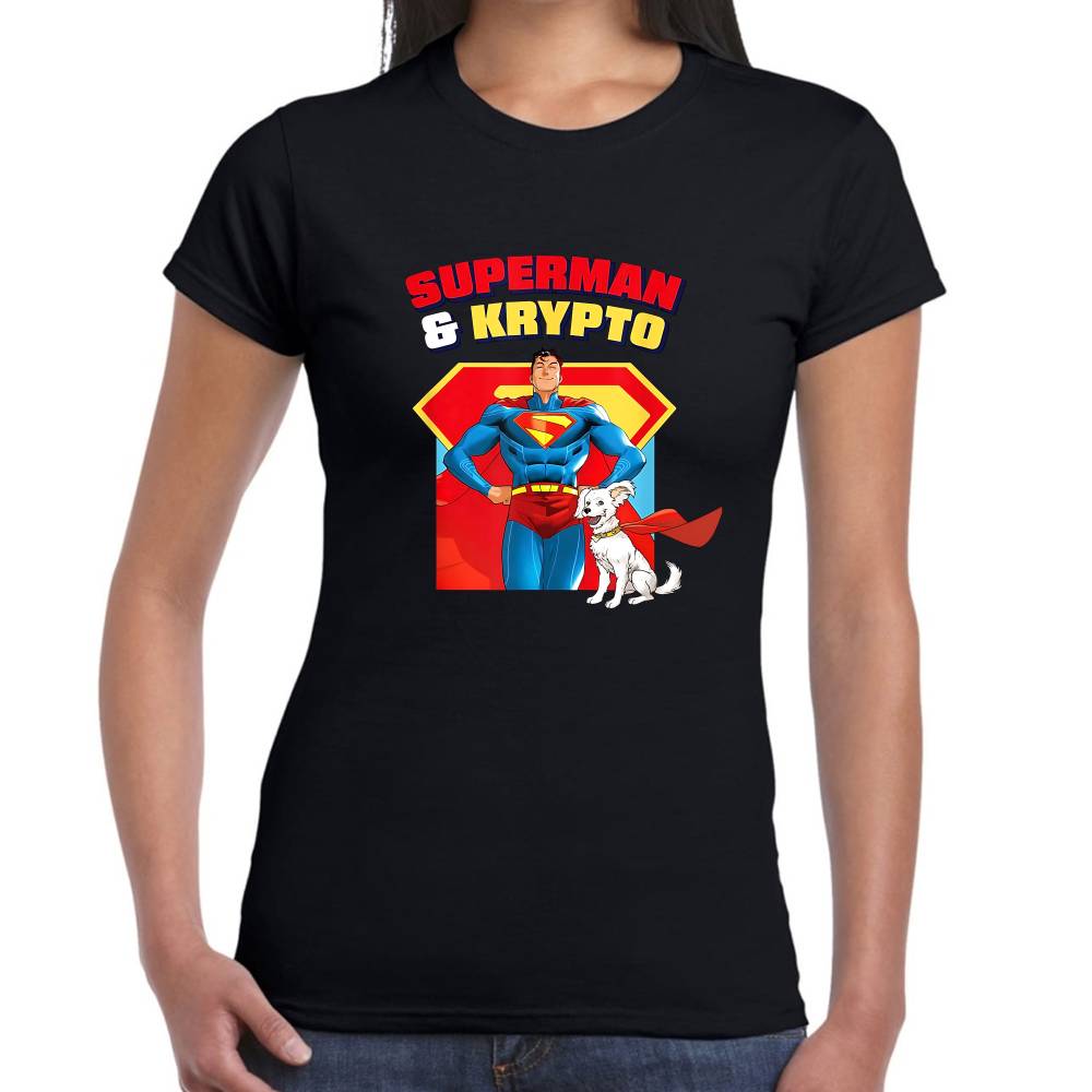 Playera Superman & Krypto Modelos DC Algodón Premium #0003272