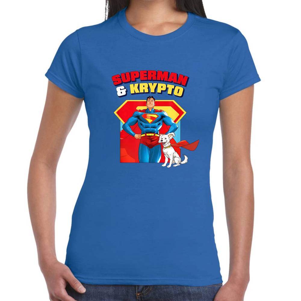 Playera Superman & Krypto Modelos DC Algodón Premium #0003272