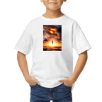 Playera de Niño Superman Poster Cielo 2025 DC Algodón Premium #0003273