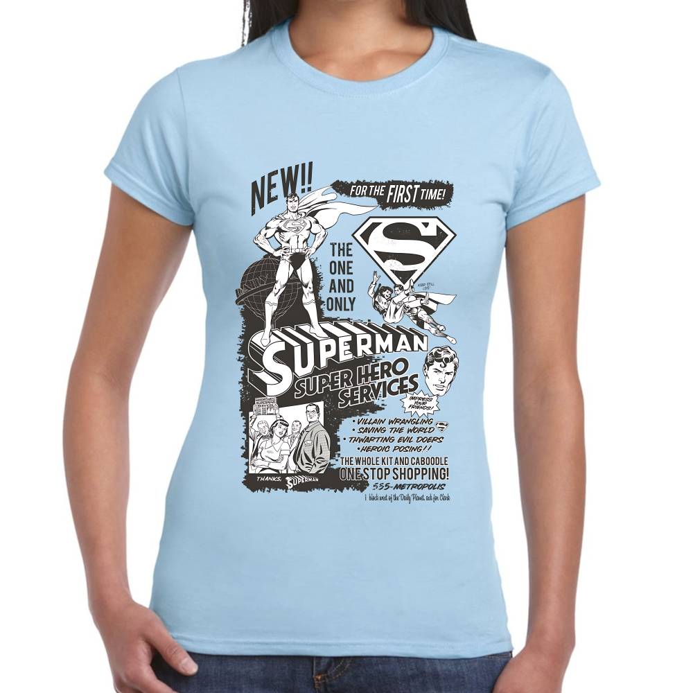 Playera Superman Hero Services DC Algodón Premium #0003276