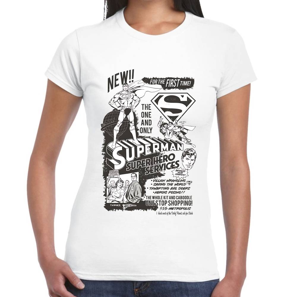Playera Superman Hero Services DC Algodón Premium #0003276