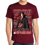 Playera Itachi Uchiha Nubes Akatsuki Naruto Algodón Premium #0003278