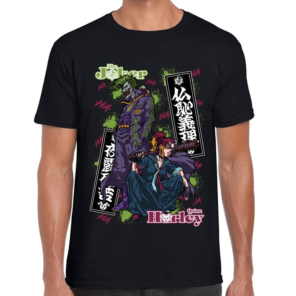 Playera Joker & Harley Quinn Jojo's Version DC Algodón Premium #0003279