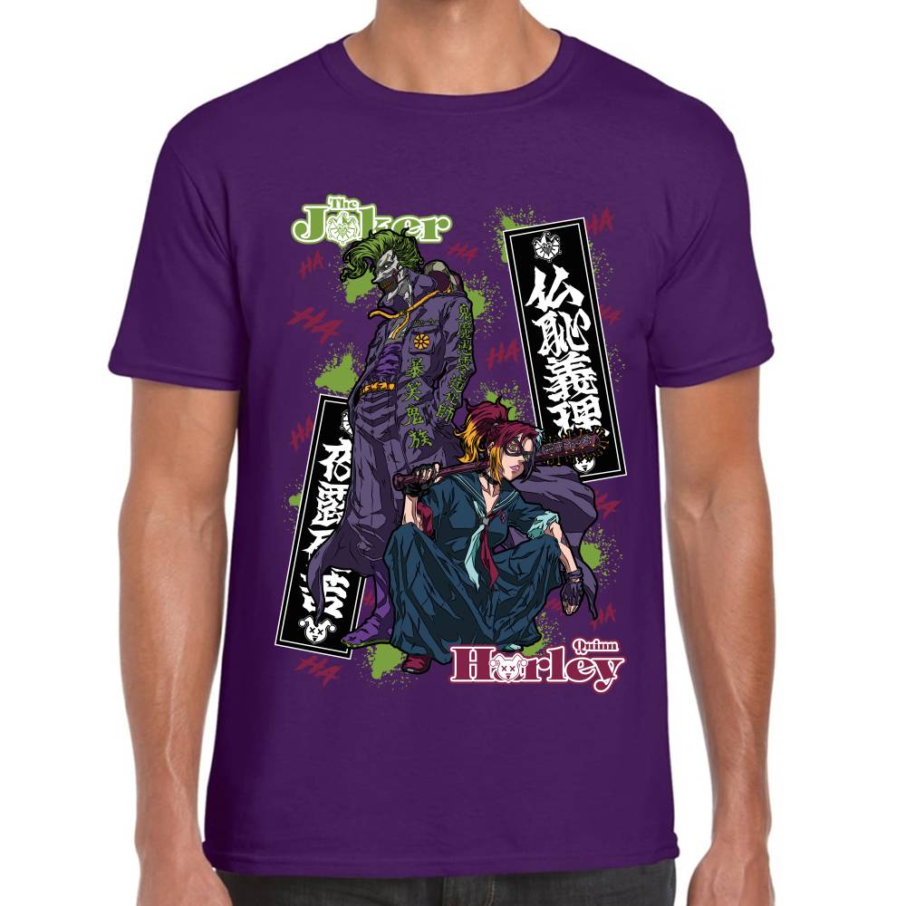 Playera Joker & Harley Quinn Jojo's Version DC Algodón Premium #0003279