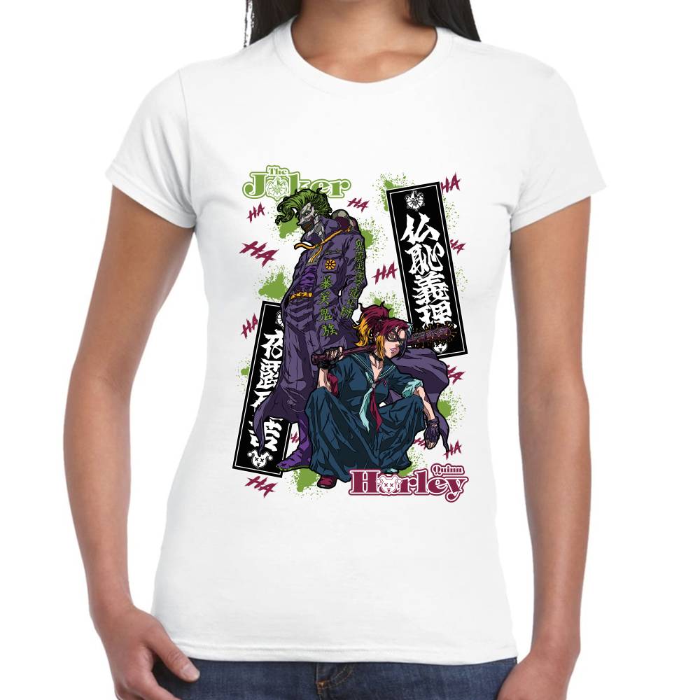 Playera Joker & Harley Quinn Jojo's Version DC Algodón Premium #0003279