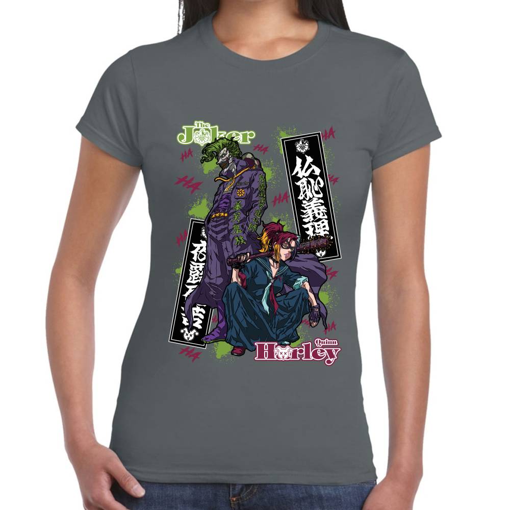 Playera Joker & Harley Quinn Jojo's Version DC Algodón Premium #0003279