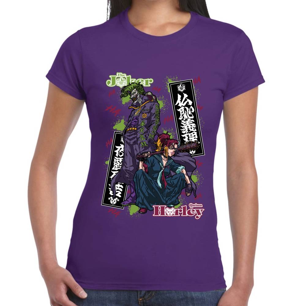 Playera Joker & Harley Quinn Jojo's Version DC Algodón Premium #0003279