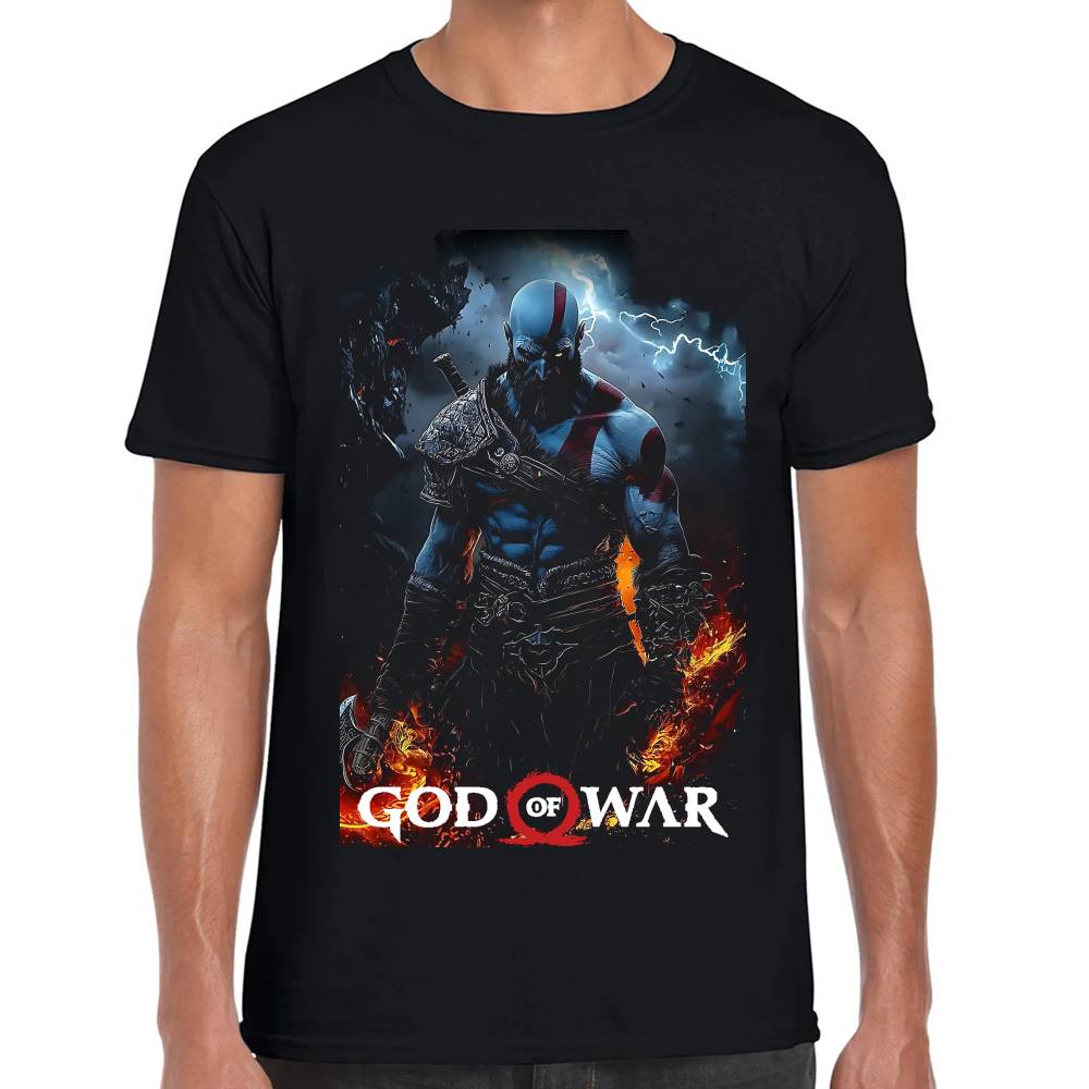 Playera Kratos Hacha de Fuego God of War Algodón Premium #0003287 Imagen principal del producto