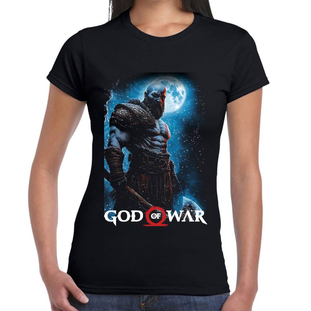 Playera Kratos Moonlight God of War Algodón Premium #0003288 Imagen secundaria del producto