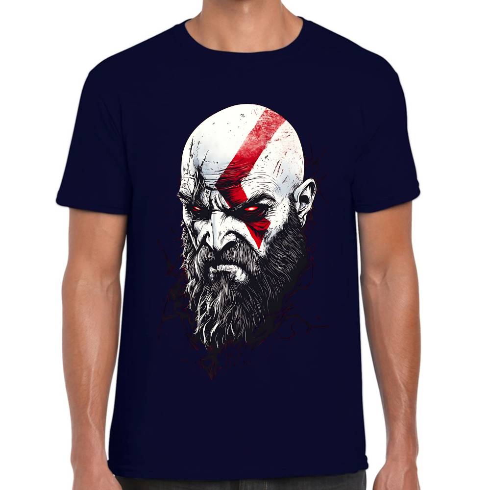 Playera Kratos Cara God of War Algodón Premium #0003289