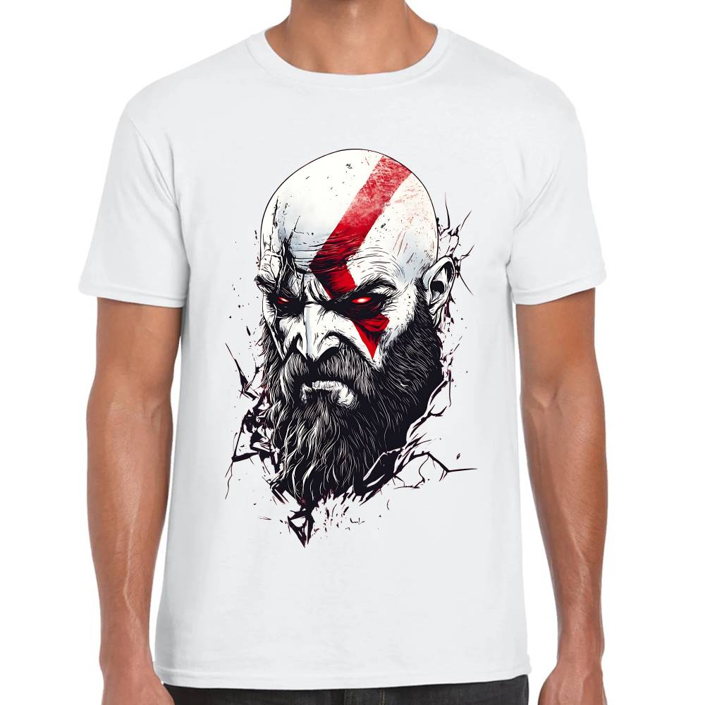 Playera Kratos Cara God of War Algodón Premium #0003289
