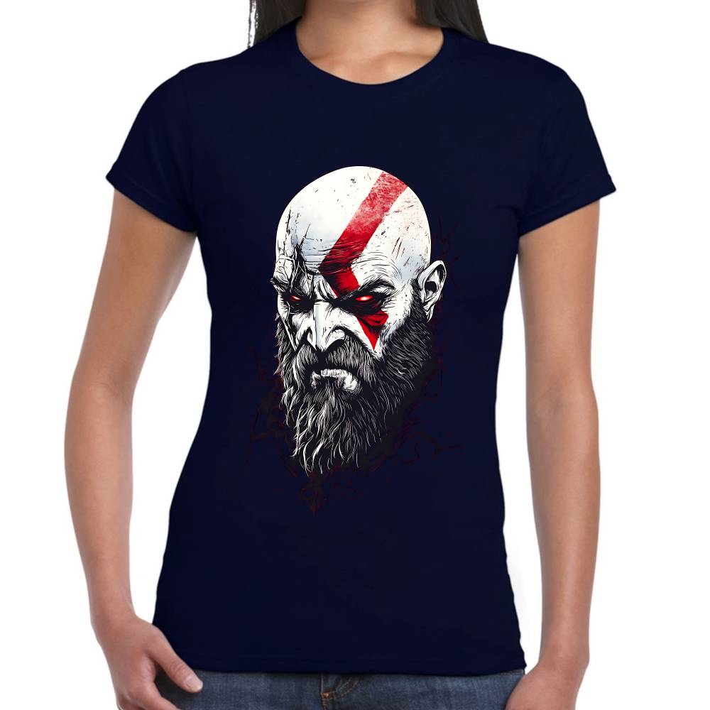 Playera Kratos Cara God of War Algodón Premium #0003289