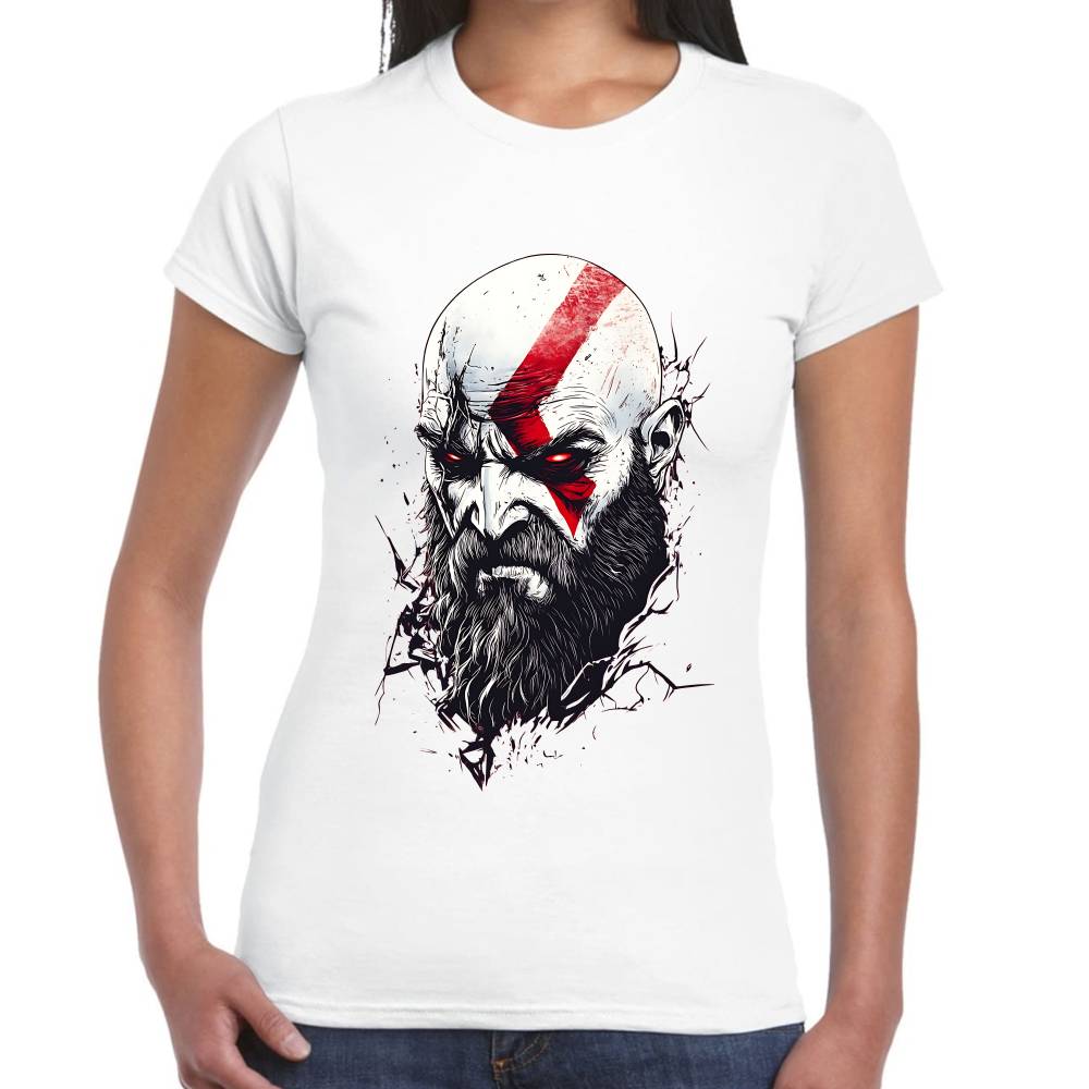 Playera Kratos Cara God of War Algodón Premium #0003289