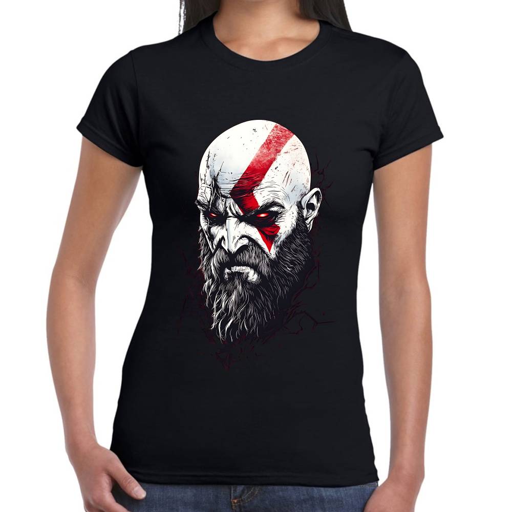 Playera Kratos Cara God of War Algodón Premium #0003289