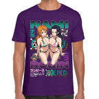 Playera Nami & Robin Ecchi One Piece Algodón Premium #0003291