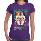Playera Nami & Robin Ecchi One Piece Algodón Premium #0003291