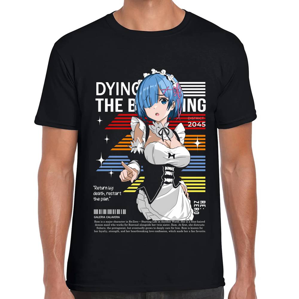 Playera Rem Reinicia el Dolor Re-Zero Algodón Premium #0003295 Imagen principal del producto