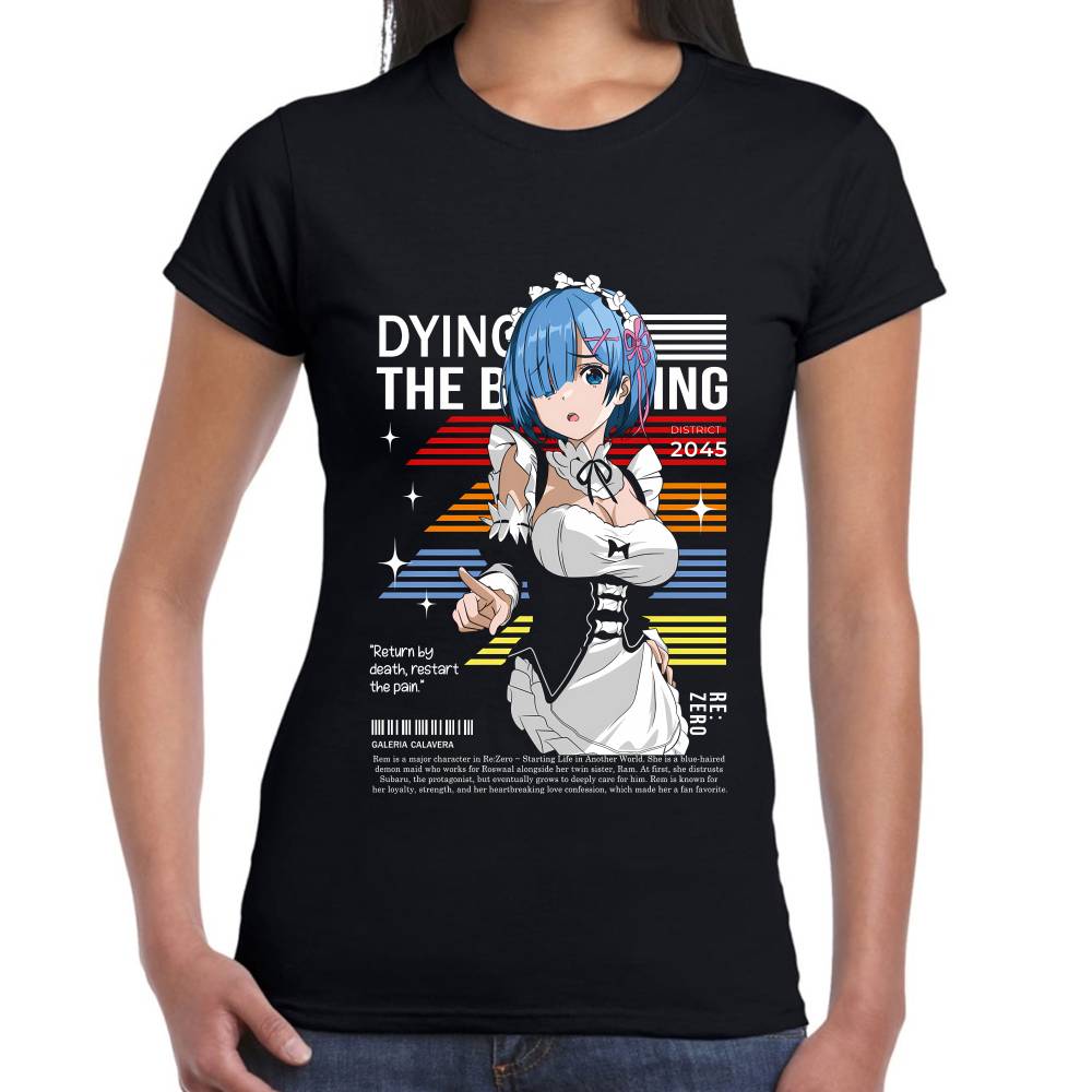 Playera Rem Reinicia el Dolor Re-Zero Algodón Premium #0003295 Imagen secundaria del producto