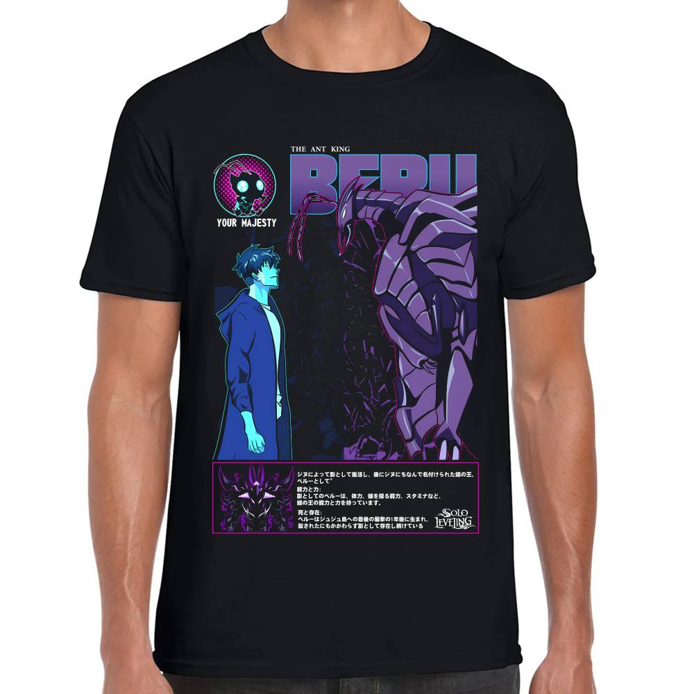 Playera Jin Woo & Beru Cara a Cara Solo Leveling Algodón Premium #0003298 Imagen principal del producto