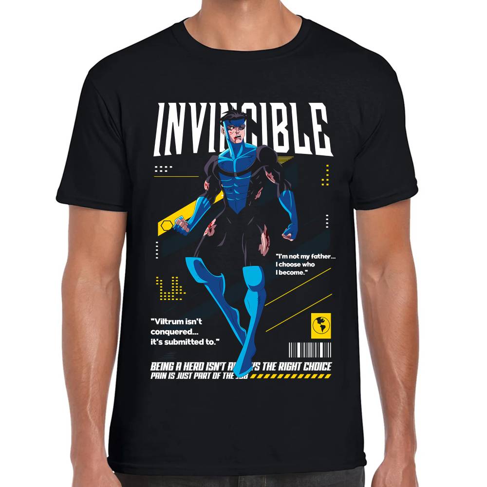 Playera Mark Grayson Traje Azul Invencible Algodón Premium #0003302 Imagen principal del producto