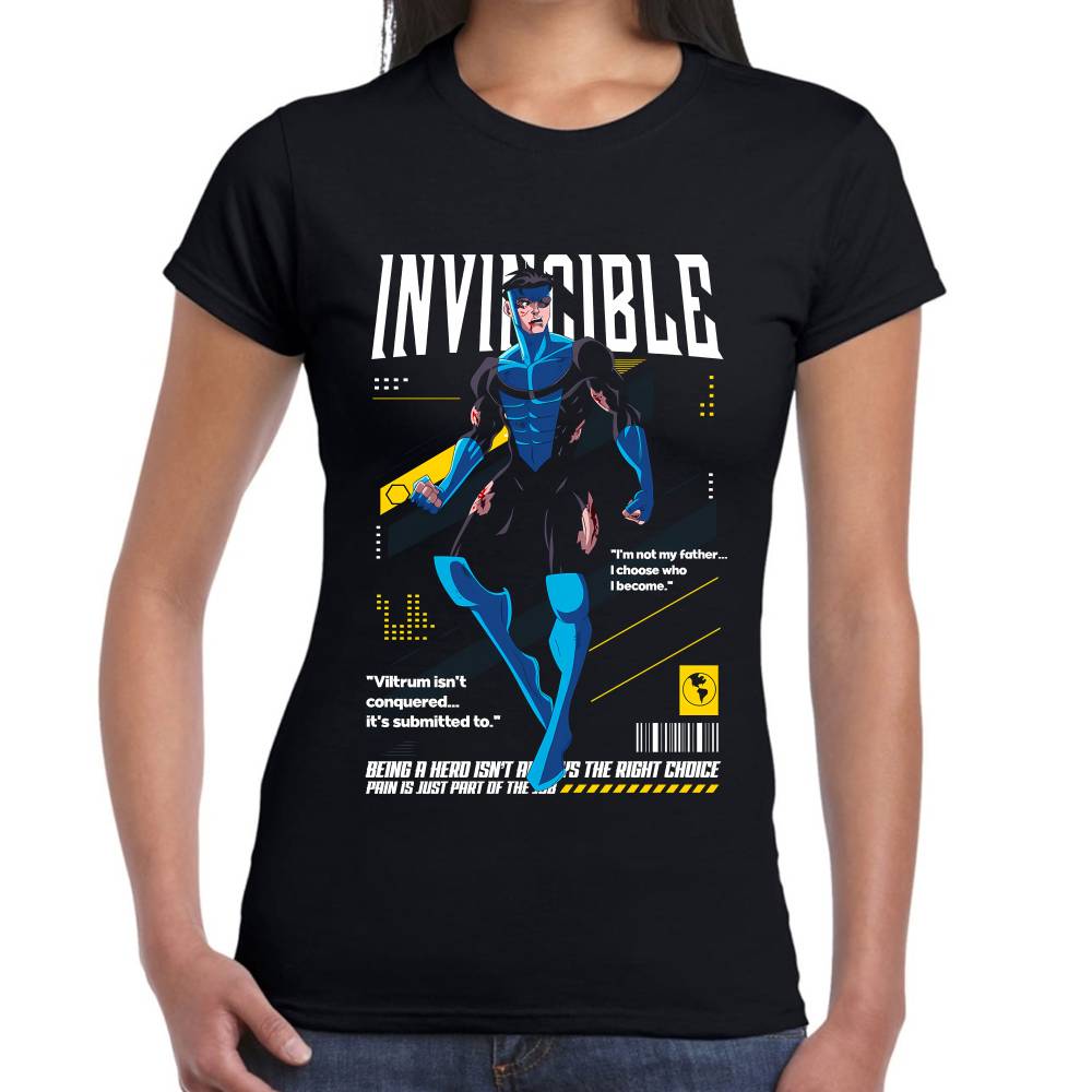 Playera Mark Grayson Traje Azul Invencible Algodón Premium #0003302 Imagen secundaria del producto