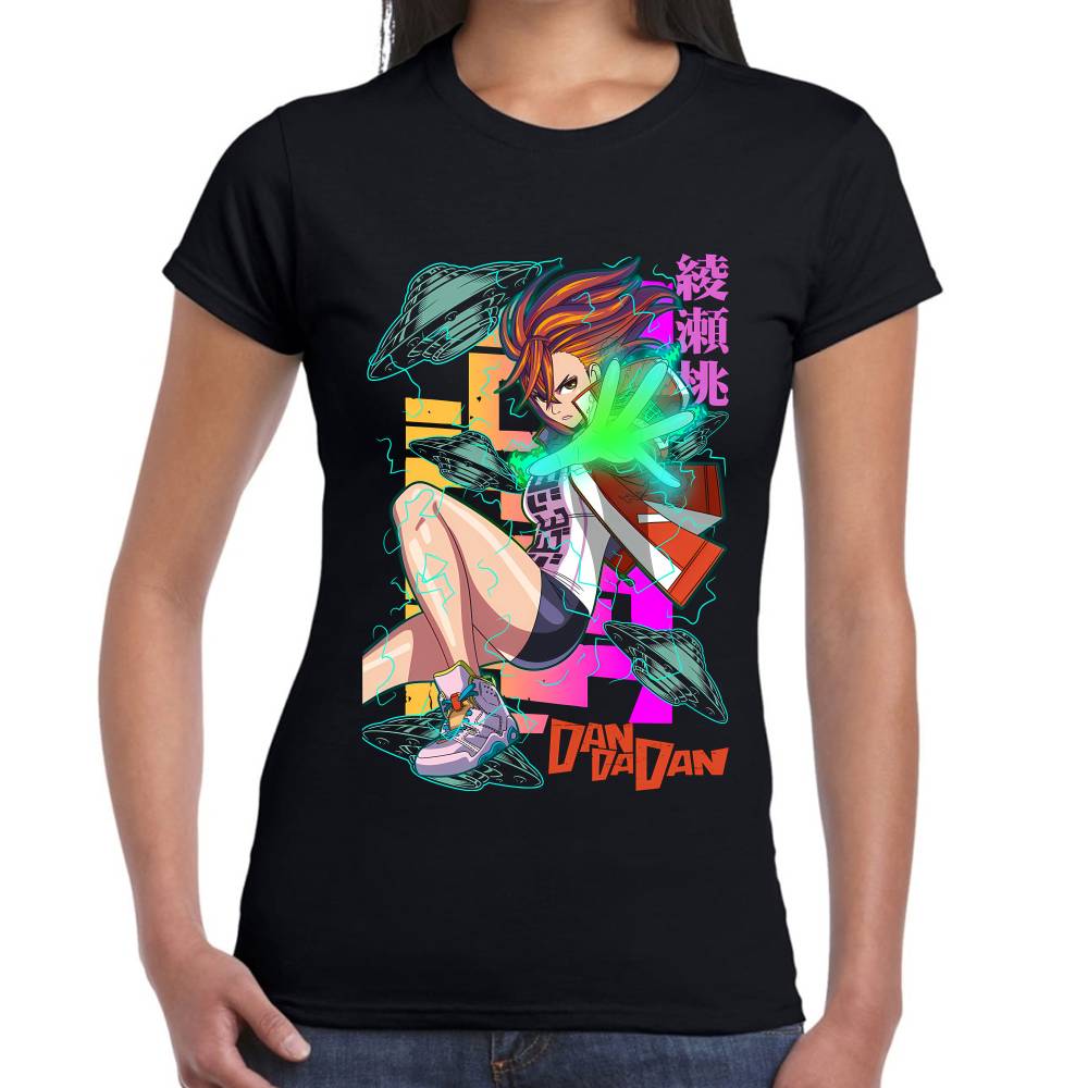 Playera Momo Ayase Green Power DanDaDan Algodón Premium #0003303 Imagen secundaria del producto