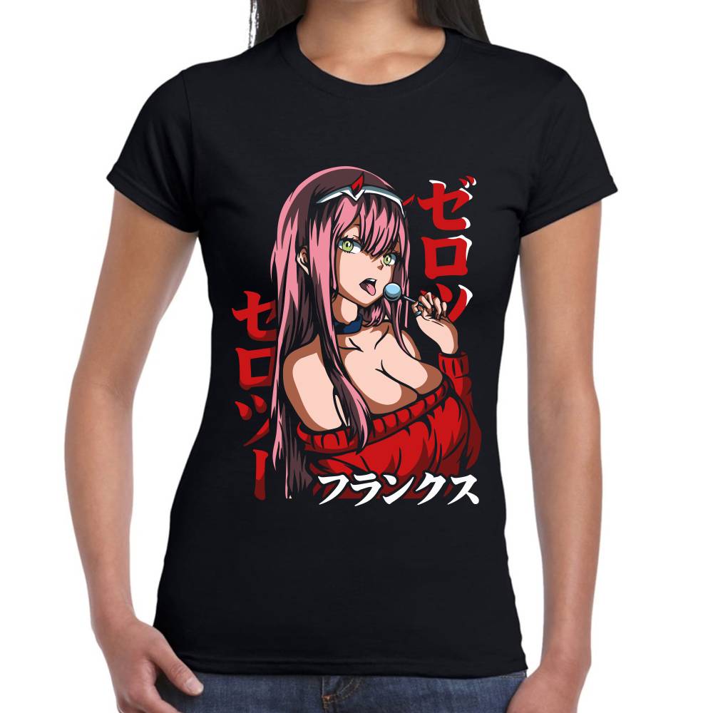 Playera Zero Two Lollipop Darling in the FranXX Algodón Premium #0003309 Imagen secundaria del producto